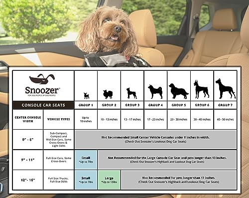 Image of Snoozer Console Pet Car Seat Cream Fur, Small, Grey