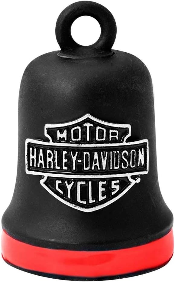 Harley-Davidson Bar & Shield Red Stripe Ride Bell - Black Finish HRB101
