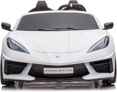 Amazon 電動乗用カー 乗用ラジコン 超大型 2人乗り コルベット C8 電動乗用ラジコンカー 乗用玩具 電動カー 車のおもちゃ 乗物玩具 乗用ラジコン Tr23 ホワイト 電動乗用玩具 おもちゃ