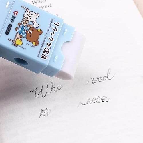 Miniatura 5 de Vctitil 2 piezas 3 en 1 sacapuntas borrador kawaii sacapuntas incorporado escuela suministros de oficina suministros de arte dibujo boceto