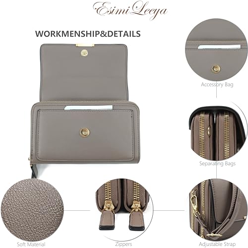 Esimileeya Compact Small Crossbody Bags for Women Trendy Clutch Handbag Purses for Women Lady Cell Phone Wallet Shoulder Bag4