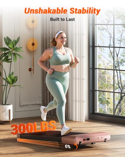 Image of 6% Incline 300 lbs Walking Pad Under Desk Treadmill