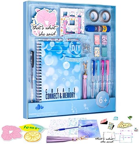 YOUSOKU DIY Journal Set for Girls Gifts, Great Birthday Gifts for Tween Age Girls, Art & Crafts Stuff for Tween & Teenage Kids, Girls Toy, Scrapbook & Diary for Ages 6 7 8 9 10 11 12 13 Years Old