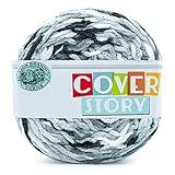 Lion Brand Yarn, Cover Story Blanket Yarn for Knitting, Crochet and Crafts, Mercury, 1 Pack, Super Bulky Fiber for Soft Aghans, Cozy Pillows, and Easy-Care Stuffed Animals