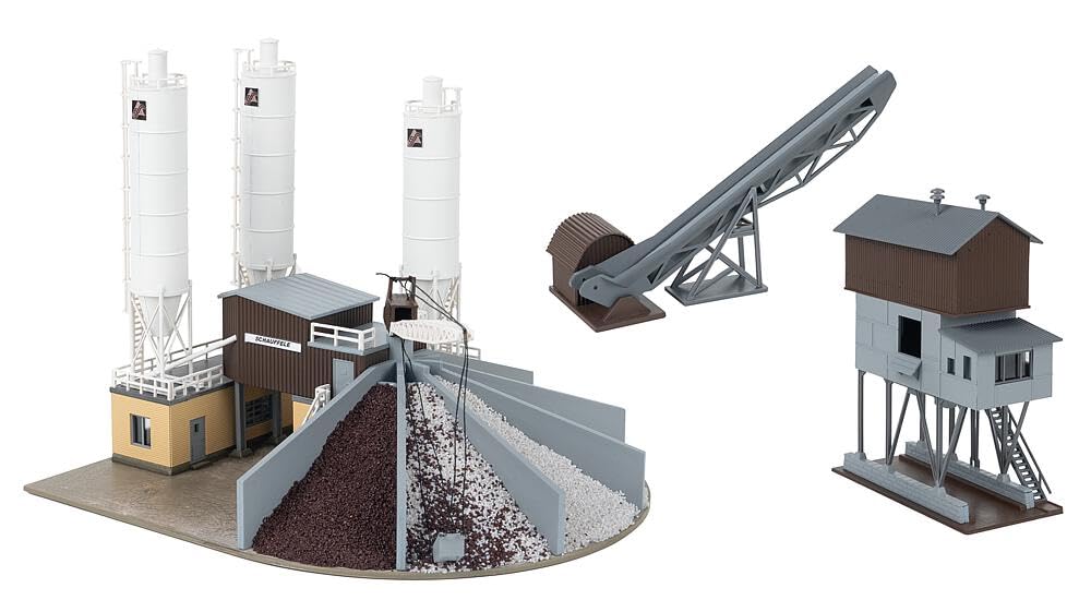 FALLER 222228 - Betonmischwerk mit Kies-Verladesilo - Spurweite N