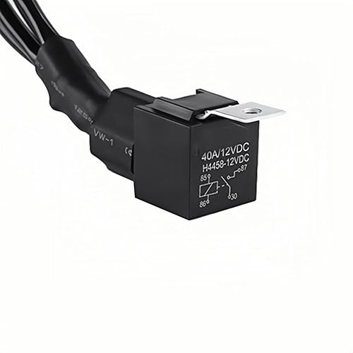 Miniatura 5 de LINJIE - Kit de arnés de cableado de dos luces para motocicleta, relé de 12 V, luces puntuales de cableado de encendido y apagado, interruptor