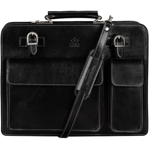 Bolso de cuero resistente al tiempo para oficina y viaje