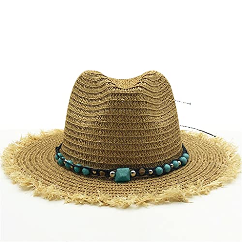 Chapeau Panama en paille LNNSHX taille 55-58 cm pour homme et femme