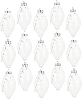 Abaodam 24 Peças Lâmpada Garrafa De Doces Decoração De Plástico Transparente Bola Enchível Recipiente De Embalagem De Doces Bola Enchível Transparente Garrafa De Doces De Natal Os