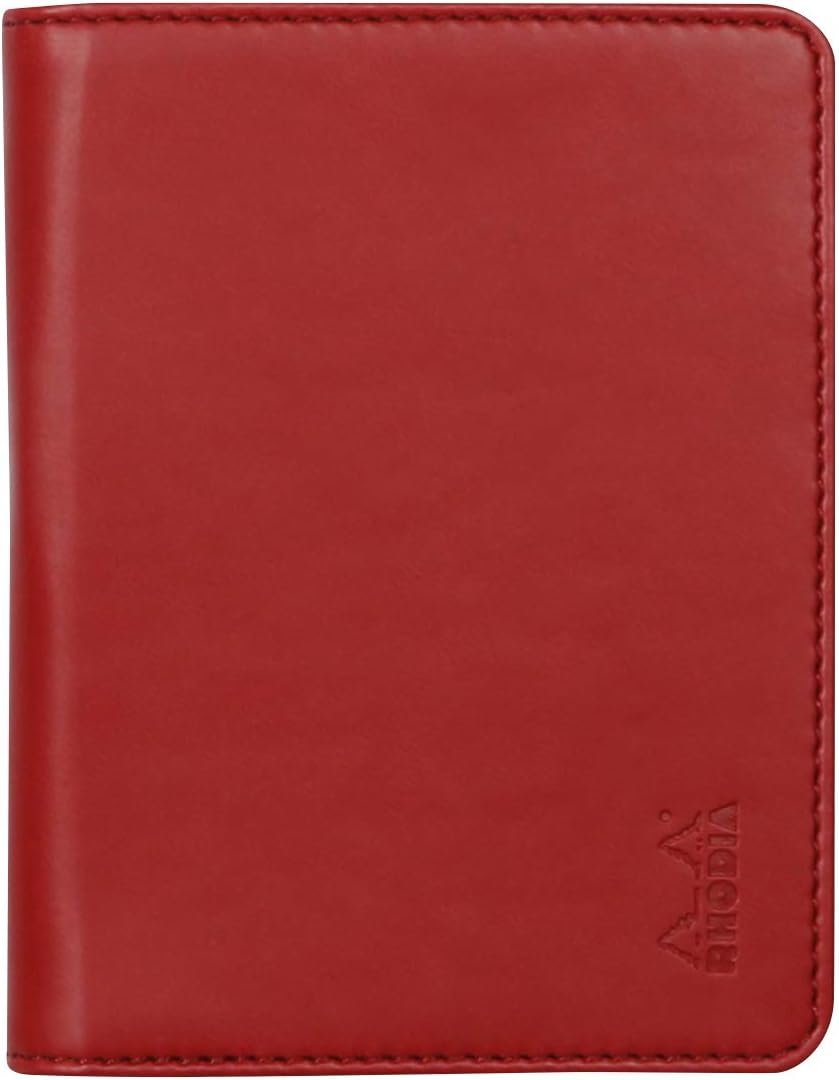 RHODIA 211007C, Notebook and Document Holder Rhodiarama N°11 Poppy, for Notepads or A7 Size Notebooks (7.4 x 10.5 cm)