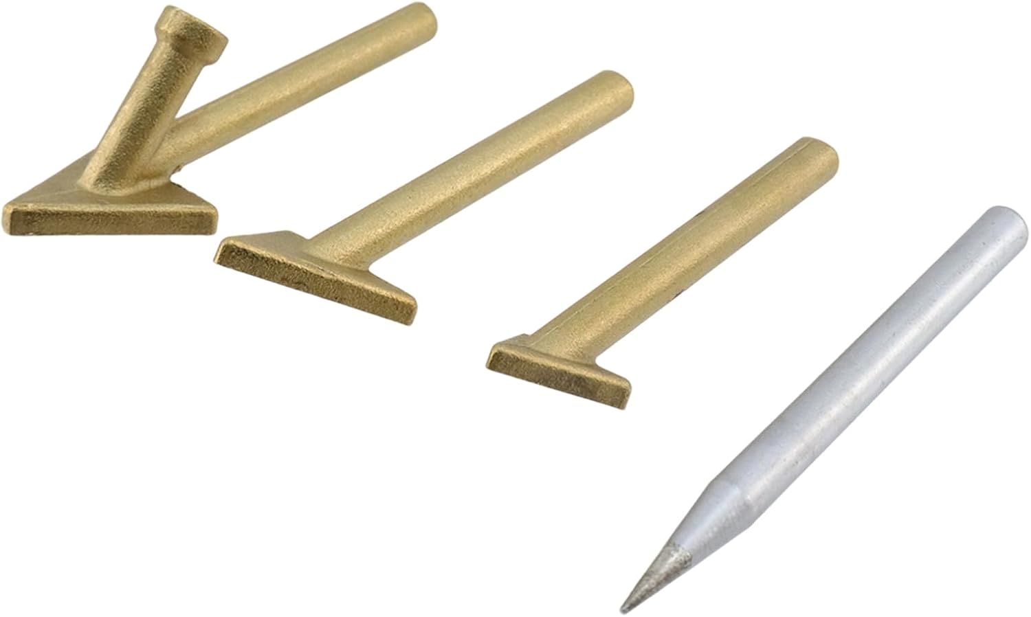 Antrader Plastic Welding Tips,Gold Welder Soldering Iron Tips Triangular Coppers Soldering Iron Head Replacement Tip,4Pcs Set