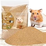 Sukh Hamster Desert Sand 15OZ - Fine Sand Bath for Reptile Hermit Crab Dwarf Hamster Chinchilla Gerbil Turtle as Zoo Med Repti Sand Substrate Hamster Bedding Cleaning Supplies Odor Control Hides Dig