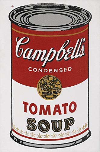 Andy Warhol 8 Large Campbells Soup Can - Film Movie Poster - Best Print Art Reproduction Quality Wall Decoration Gift - A4Canvas (12/8 inch) - (31/20 cm) - Stretched, Ready to Hang