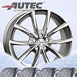 4x Alufelgen Astana 7x17 ET40 5x112 titansilber poliert
