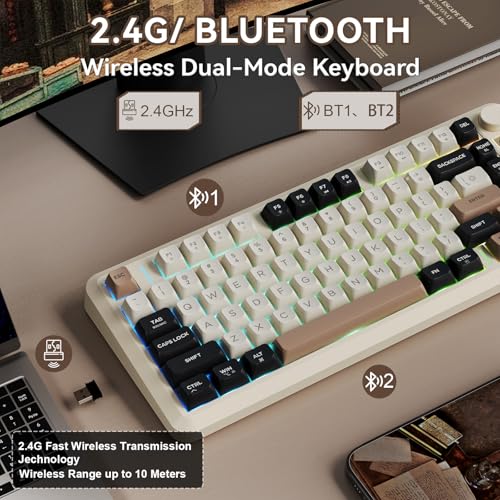 Clavier Bluetooth tactile FREEWOLF M75 pour bureau connecté et Mac Windows - 4