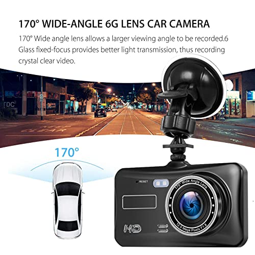 Image of FNX Touch Screen Dual Dash Camera FHD Front and Rear Driving Recorder with G-Sensor,170 Wide Angle,Loop Recording,Night Vision