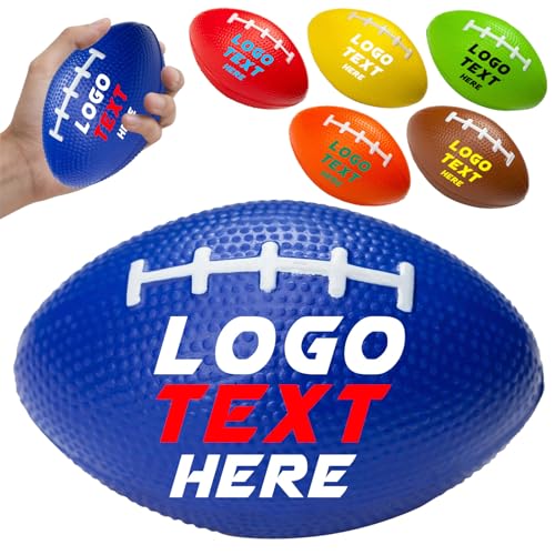 10/50/100 Pcs Custom Football Stress Balls with Logo Text Personalized