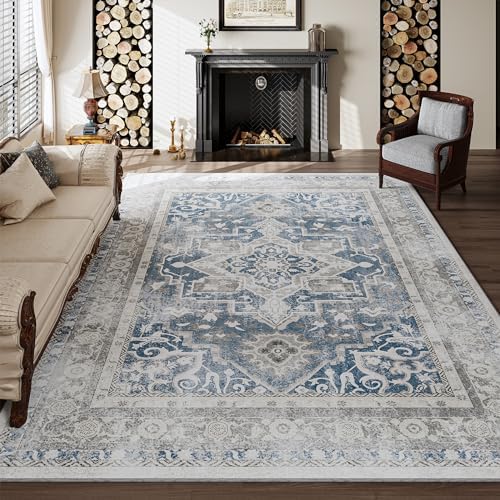 Vintage Area Rug 5x7 ft CarpetRugs for Living Room BedroomMachine