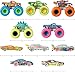 Hot Wheels Toy Monster Trucks 10-Pack of Glow-in-The-Dark 1:64 Scale Vehicles, GITD Set of 5 Trucks & 5 Cars, Play Vehicles for Kids & Collectors