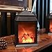 Fireplace Lantern and Battery Operated USB Operated 6 Hour Timer Included Tabletop Fireplace Lantern Indoor/Outdoor Fireplace Lamp (1 Pack House Shape No Heater Function Size:6.3x5.5x12 Inch)