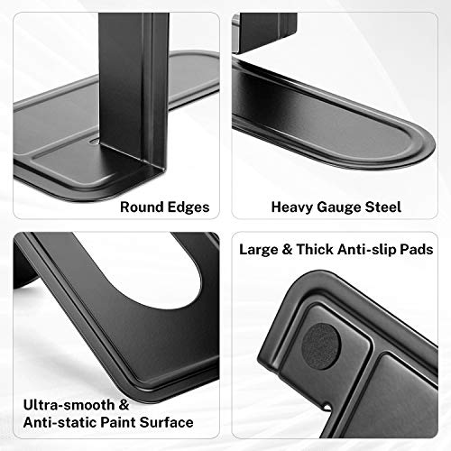 maxgear premium matte painted book ends heavy duty and sturdy bookends for shelves office non-skid metal book end stopper for bookscdsdvds 6 x 46 x 6 in black 2 pairs4 pieces large