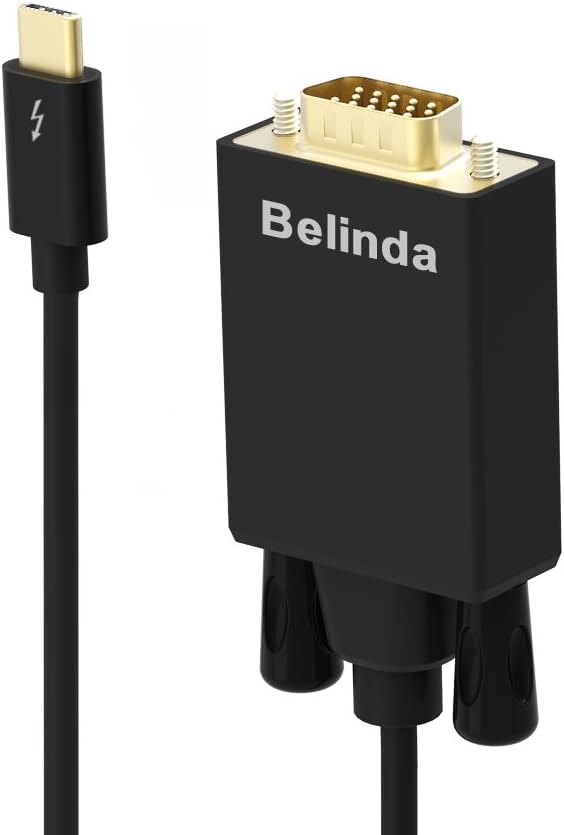 Belinda USB C to VGA Cable, USB 3.1 Type C (USB-C) to VGA Cable 6FT for 2017 MacBook Pro/Samsung Galaxy S8
