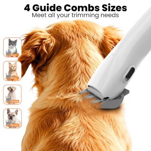 Image of PG10 Dog Grooming Vacuum with Electric Clipper & Shedding Brush, 12,000Pa Suction Pet Grooming Vacuum for Dogs, Low Noise Pet Hair Vacuum with Grooming Kit for Home Shedding and Trimming