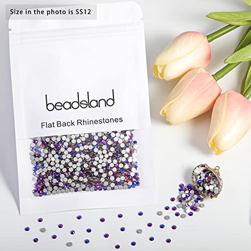 Image of Beadsland Flat Back Crystal Rhinestones,Purple Velvet, SS12, 1440pcs