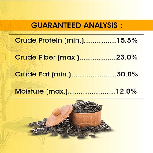 Image of BOLTZ Striped Premium Sunflower Seeds for Birds, Bird Food for Lovebirds, Cockatiels, Sun Conure, African Grey Parrot, Amazon, Macaws, Cockatoos for All Life Stages (450Gm (Pack 1))