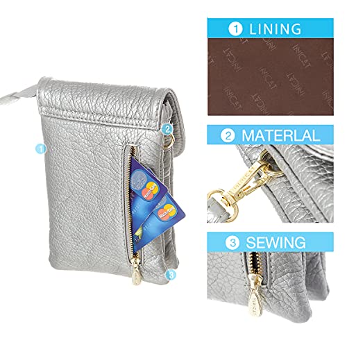 Minicat Roomy Pockets Series Small Crossbody Bags Cell Phone Purse For Women (Silver) #TOP1