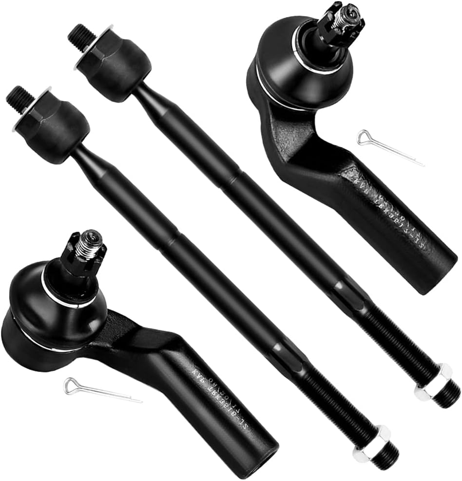 SCITOO 4pcs Front Suspension Kit Inner Tie Rod End Outer Tie Rod End Fit 2004-2013 For Mazda 3 2009-2013 For Mazda 3 Sport 2006-2017 For Mazda 5