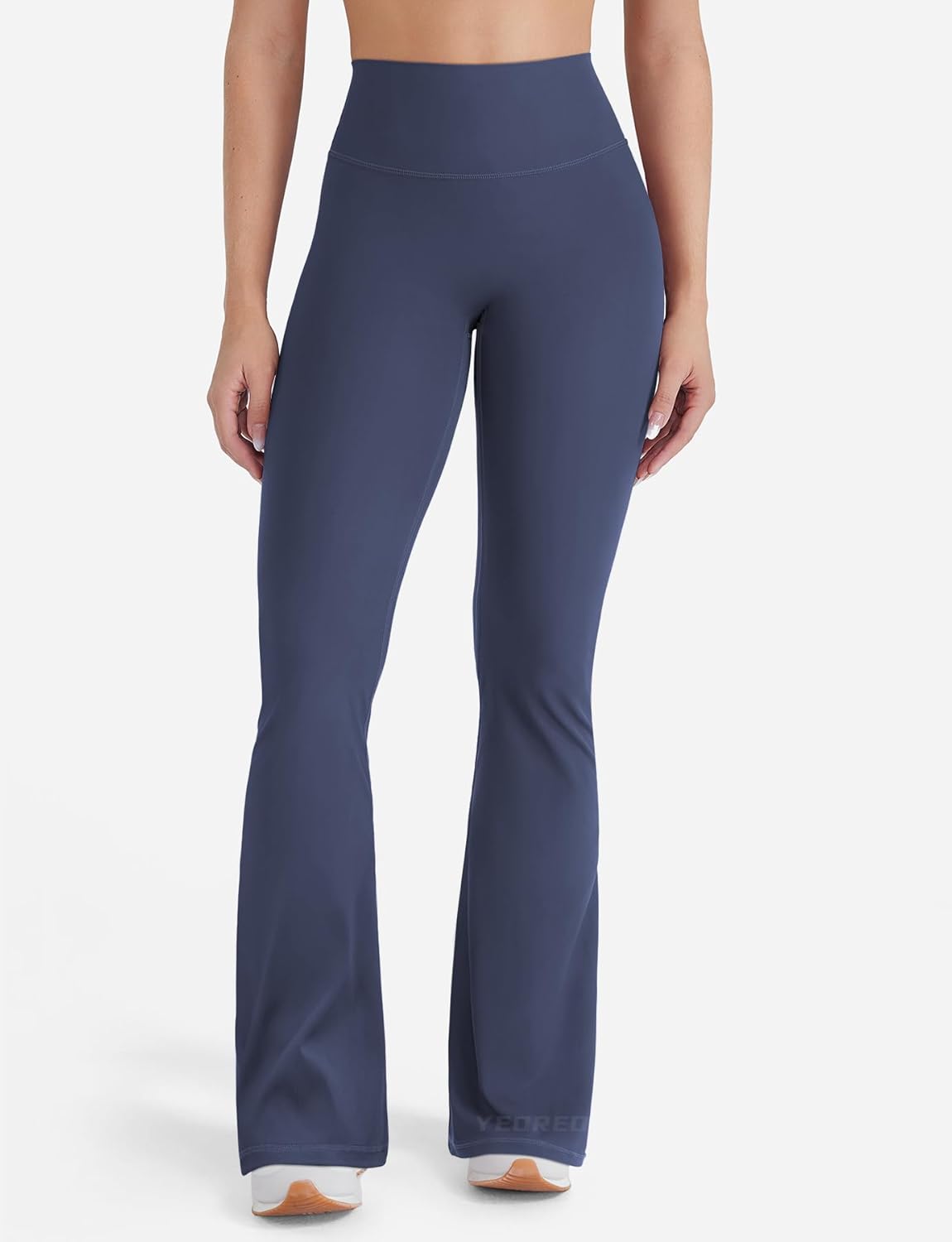 YEOREO Mini Flare Leggings for Women 28.5"/30.5"/32.5" Hidden Scrunch Workout High Waisted No Front Seam Craze Gym Yoga Pants - Image 2