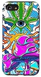 iPhone SE (2020) / 7 / 8 Trippy Waves Magic Mushroom Weed Psychedelic Techno EDM Gift Case