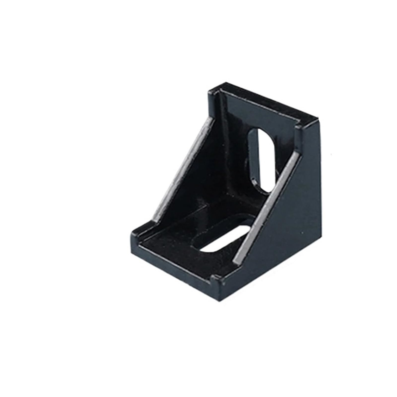 Support d'angle 3030 aluminium de précision noir mat pour profilés d'extrusion 30S