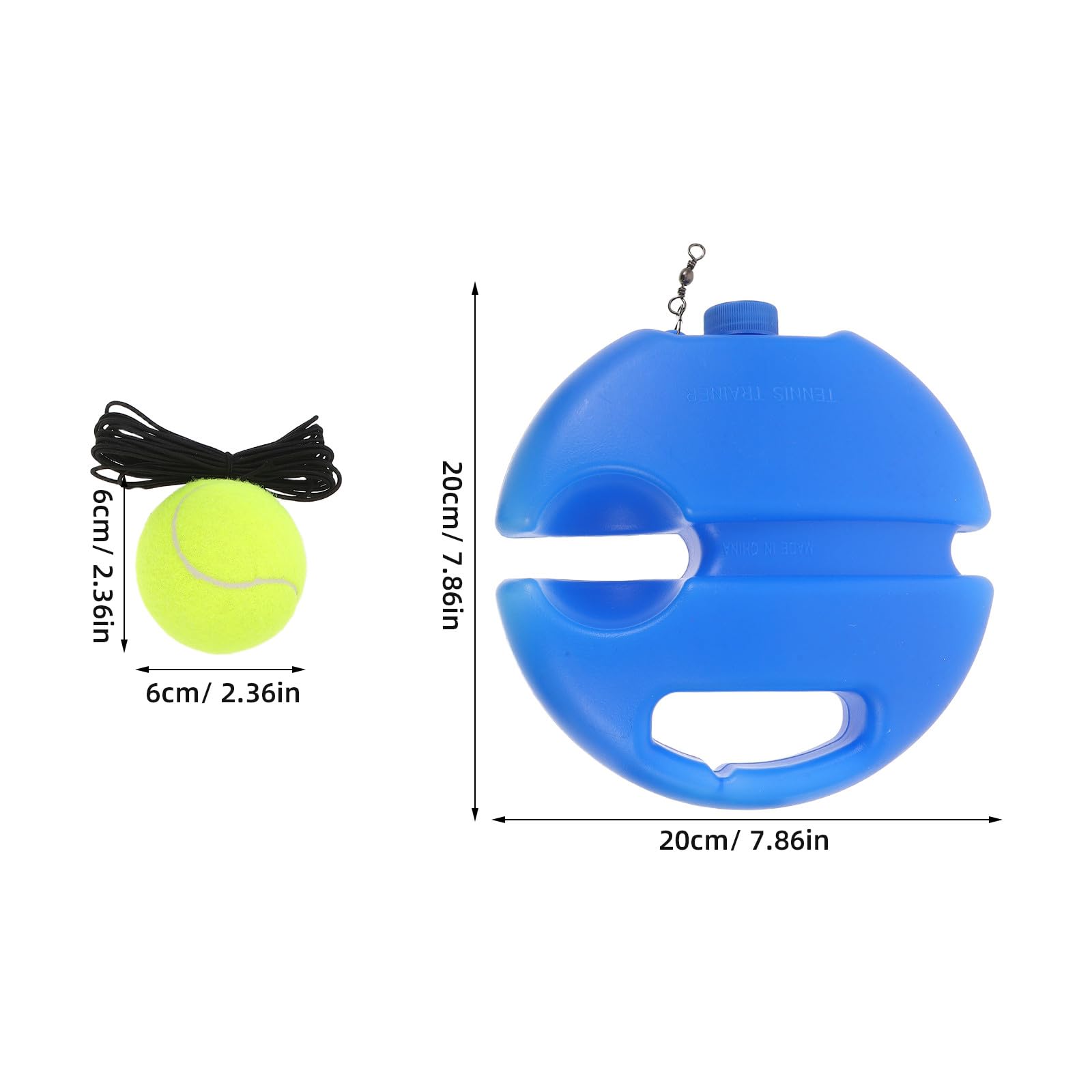 NUOBESTY Tennis Buddy Pallina da rimbalzo per giocatore singolo con corda Attrezzatura da rimbalzo portatile per adulti principianti 4 palline da allenamento con base stabile