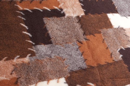 Koc wełniany, koc z żywej wełny, pled wełniany, patchwork, 100% wełna merynosów, wymiary: 180 x 200