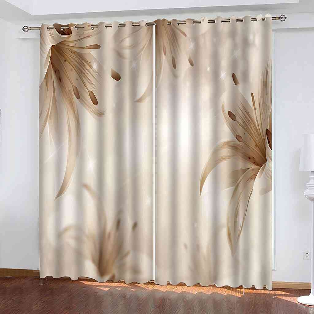 Rideau occultant enfant fleur de lys 264x160 cm pour créer un cocon doux dans sa chambre