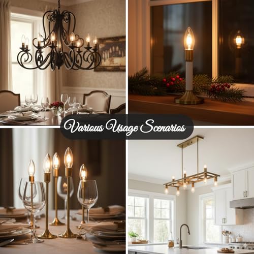 image for Holiday Joy C26 Christmas Crystal Clear Torpedo Tip Candelabra Replace