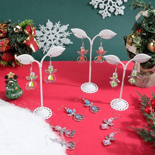 SUNNYCLUE 1 Box 10 works Christmas Earring Kits Wing Beads Guardian Angel Charm Bulk Angel Wings Charms Acrylic Bead Rhinestone Spacer Beads For Jewellery Making Kits DIY Dangle Earrings Supplies - Image 4