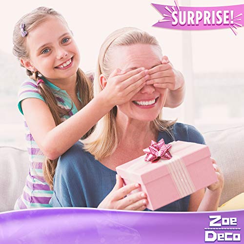 Zoe Deco Star Bows in Boxed Set (Assorted Colors & Sizes, 100 pc), 2 Rolls of Ribbon, Self-Adhesive Gift Wrapping Bows, Small & Medium Christmas Bows