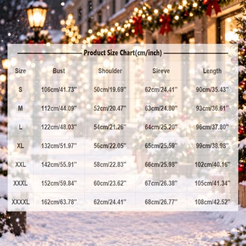 TRCELECTROP Christmas Jacket for Men Fleece Holiday Xmas Jackets Outwear 2026 Fall Winter Open Front Cardiagn with Pockets - image 4