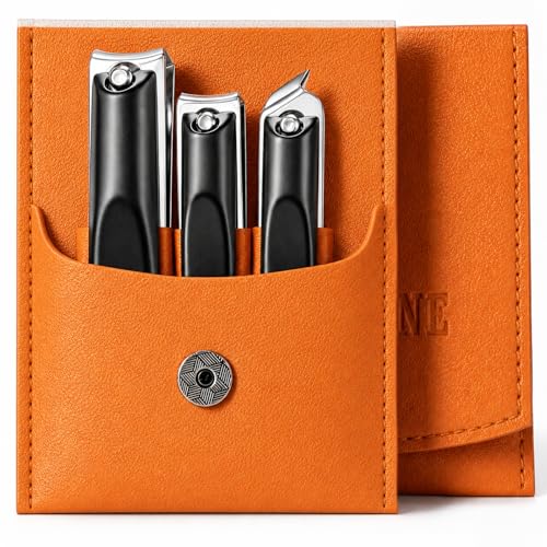 Image of Nail Clippers Set, Fingernail and Toenail Clipper Cutters Kit | Ultra Sharp All-IN-ONE Kit: 15% Thicker Premium Sturdy Podiatrist Toe Nail Care Tools. Perfect Grooming Gifts with Case