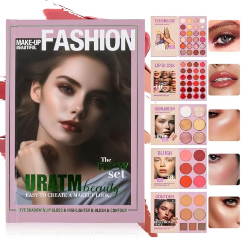 Palette de Maquillage 67 Couleurs, Kit de Maquillage Tout-en-un avec Ombre à Paupières, Rouge à Lèvres, Fards à Joues, Contouring, Enlumineurs, Palette de Pliable...