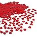 Produktbild JZK® 5000 x 1cm rot Herz Glitzer Plastik Konfetti Tisch Confetti, Handwerk Geschenk Dekorative Zubehör, für Hochzeit Geburtstag Valentinstag Party Taufe Baby Party (rot Herz)