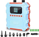 KinZon Pompa ad Aria Elettrica 60 PSI Alta Pressione per SUP, ricaricabile, compatibile con presa auto 12V, spegnimento automatico, gonfiaggio/sgonfiaggio, per paddle, kayak e pneumatici