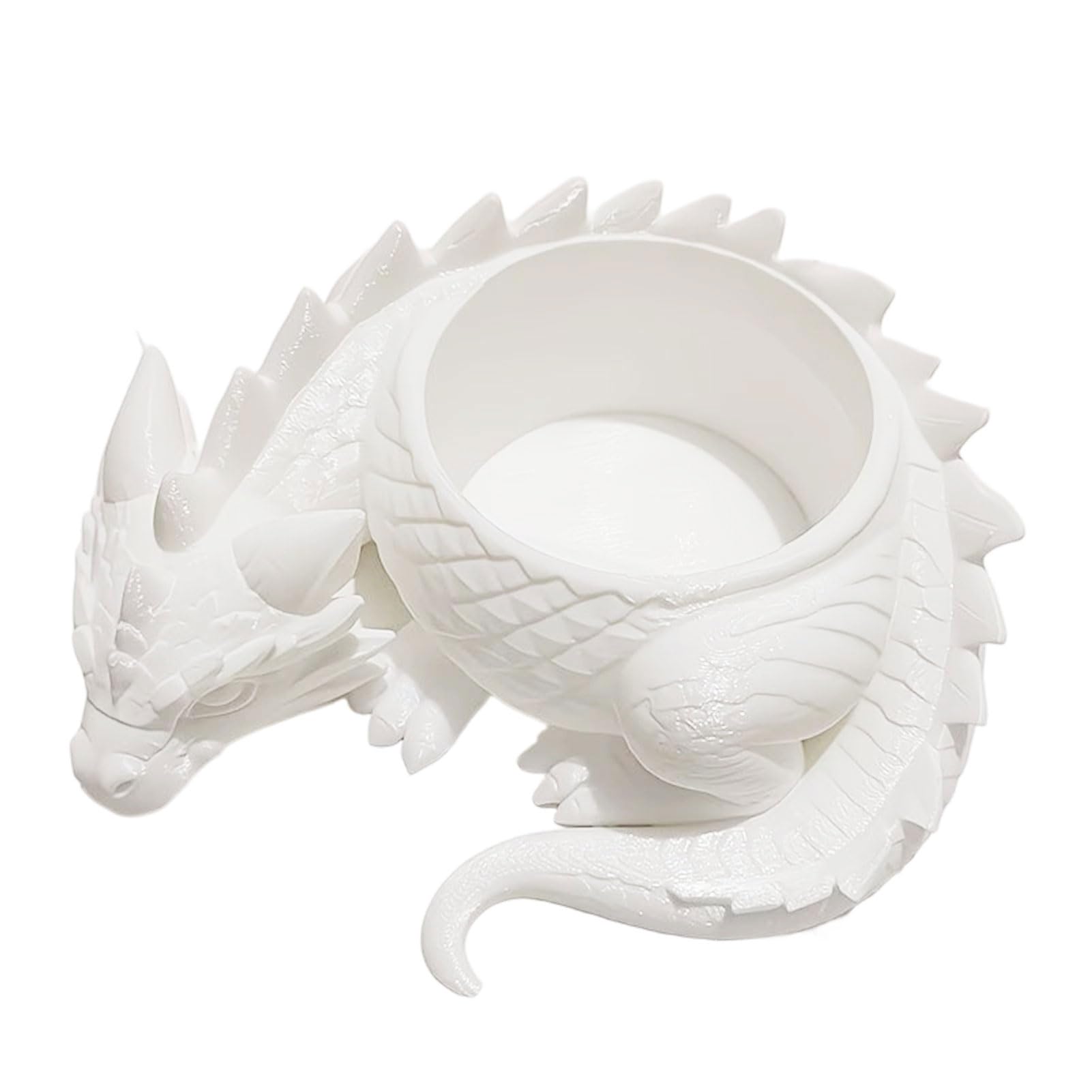 Glifora 3D Printed Lying Dragon Flowerpot - for Small Green Plants, Decorative Succulents Pot Ornament, Dark Style Dragon Figurine for Home Office Desktop