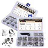 1150PCS Set Screws Assortment Kit, 26Sizes Metric & SAE Stainless Steel Screws, Allen Head Socket Hex Grub Set Screws for Bathroom Fixtures, Towel Bar (M3-M8, 1/8'-40 to 5/16'-18)