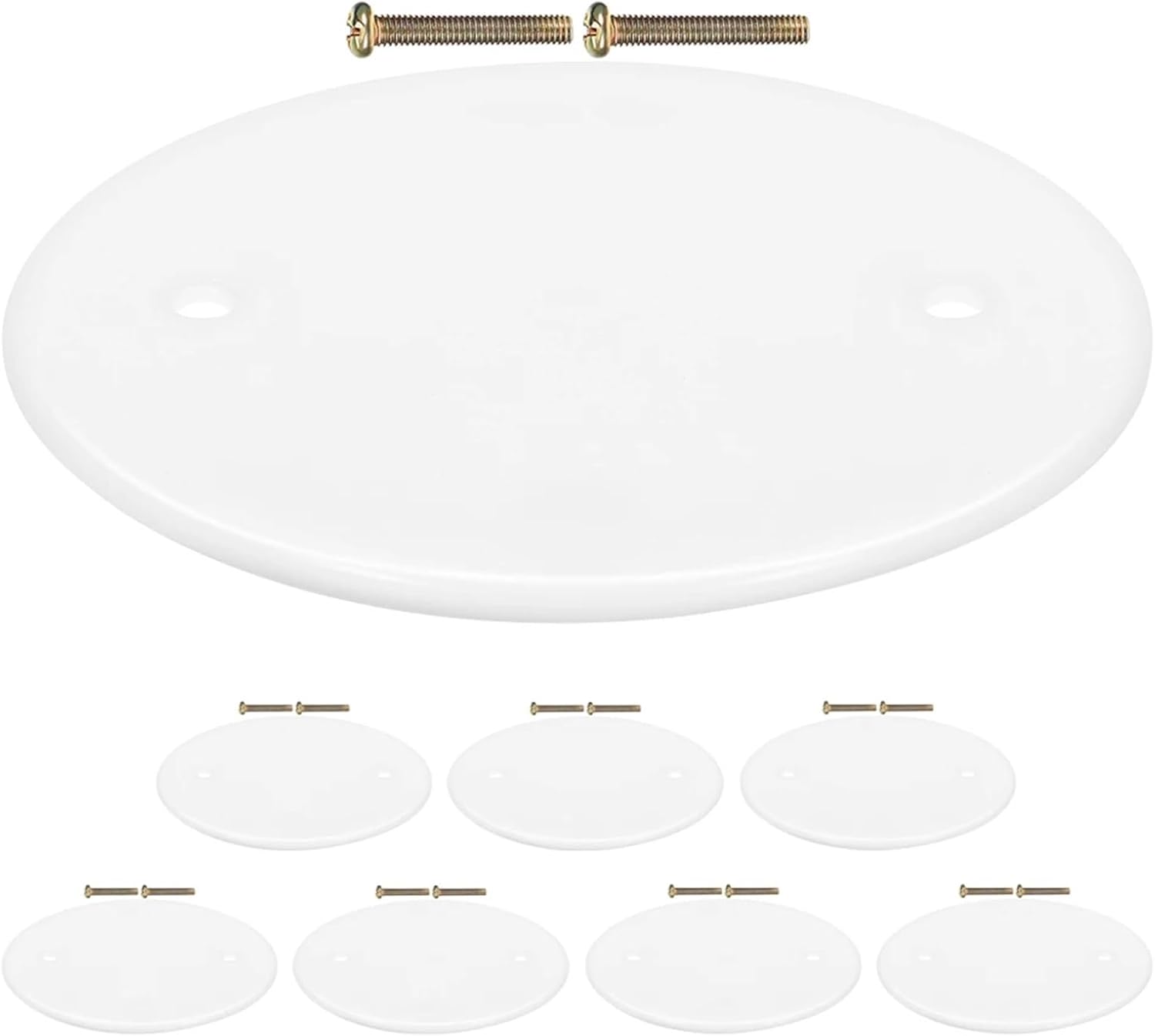 50 Pcs Ceiling Hole Covers Round Covering Plates Circular Blank Up Flat Plate Electrical Box