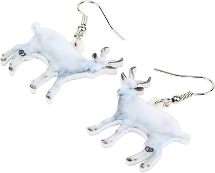 DUOWEI Orecchini Pendenti In Acrilico A Forma Di Capra - Gioielli Divertenti Per Donne E Ragazze, Regalo A Tema Animali - 4