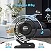 HONYIN 5000mAh Portable Clip on Fan, Rechargeable Clip Fan Battery Operated, 3 Speeds Strong Airflow, Sturdy USB Desk Clip Hang Fan 3 in 1 Fan for Golf Cart, Camping, Treadmill